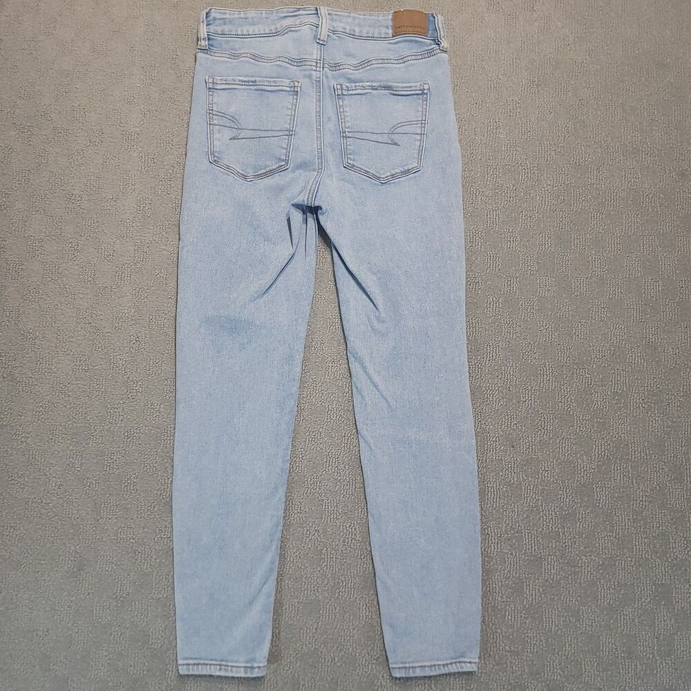 American Eagle Hi-Rise Jegging Womens 4 Stretch Jeans Blue Denim - Picture 2 of 9